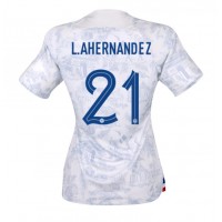Frankreich Lucas Hernandez #21 Fußballbekleidung Auswärtstrikot Damen WM 2022 Kurzarm